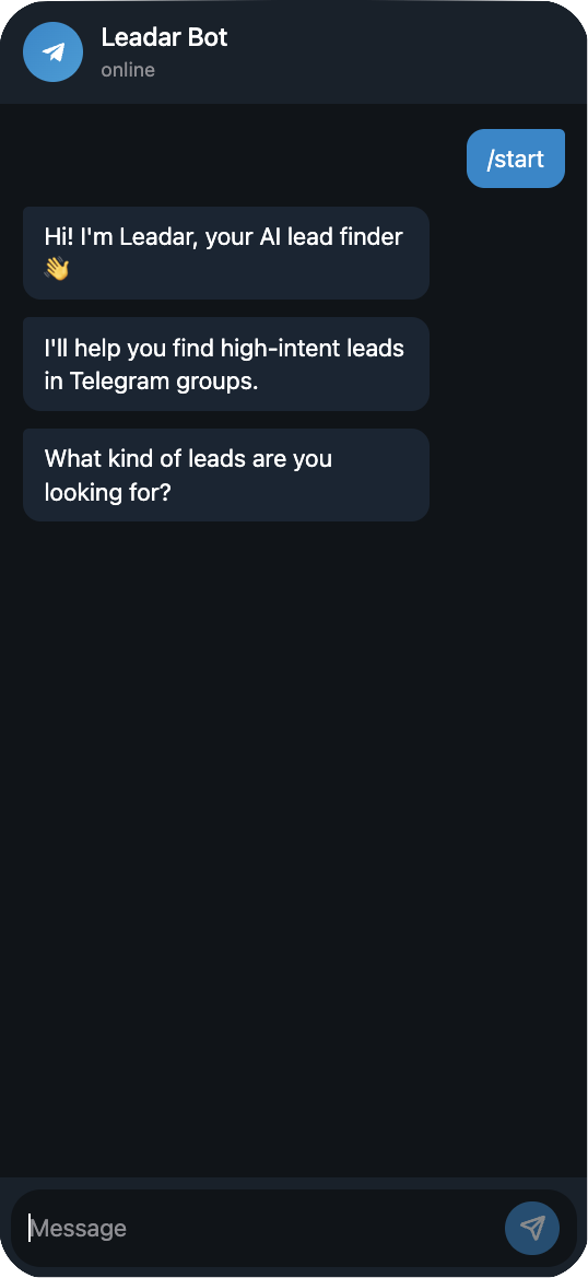 Запустите Telegram-бота